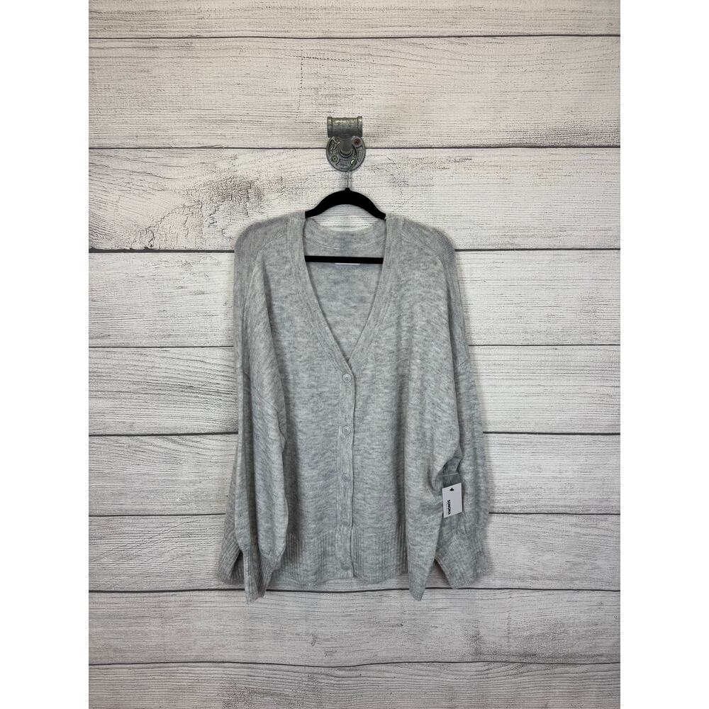 Sonoma Plus Size Light Grey Button Front Knit Cardigan Size 3X